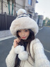稻草人針織帽子女2024冬季新款可愛(ài)百搭毛絨保暖護耳防寒包頭帽洋氣 卡其色 均碼 曬單實(shí)拍圖