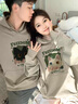 love legend情侶裝秋季衛(wèi)衣套裝衣服新款潮牌衣服小眾一男一女百搭休閑外套 【春秋】男灰綠色+女灰綠色 M 男+S女 曬單實(shí)拍圖