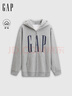 GAP男女裝2025秋季新款logo印花抓絨寬松運動(dòng)連帽衫衛衣786920 灰色 L (175/96A) 亞洲尺碼 曬單實(shí)拍圖
