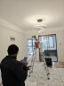 TCL照明客厅吊灯现代简约灯具创意个性卧室餐厅吊线可调节中山灯饰 三环黑-Φ20+40+60cm-41瓦暖白光 实拍图