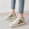 ZHR棉鞋女加絨保暖休閑女鞋輕便舒適運動(dòng)跑步鞋女 AK101A 米綠 36 曬單實(shí)拍圖
