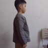 羅蒙兒童保暖衣男童保暖褲內(nèi)搭冬季女童蠶絲棉服內(nèi)膽 單上衣灰色 140 曬單實(shí)拍圖