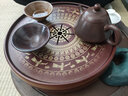 古歌元作干濕泡黃銅茶盤茶托儲水式家用圓形小型茶托簡易茶臺茶承茶具茶洗 【銅鼓】褐色-大號260*71mm 曬單實拍圖