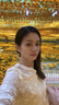 茵曼文藝復(fù)古波浪邊素雅繡花少女可愛(ài)襯衫女夏季F18226|099 云朵白 S 曬單實(shí)拍圖