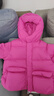 巴拉巴拉童裝兒童羽絨服寶寶女童男童2025冬季加厚保暖外套上衣寶寶面包服 玫紅60149-白鴨絨 110 充絨量102g 曬單實(shí)拍圖