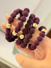 M2KA發(fā)圈女防滑橡皮筋運動(dòng)扎馬尾不傷發(fā)發(fā)繩高彈力耐用頭繩 紫色*5條 曬單實(shí)拍圖