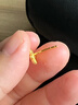 賽菲爾生日禮物黃金耳釘女足金甜美蝴蝶結耳飾 直針款 約1.68克 曬單實(shí)拍圖