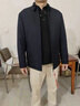 羅蒙羊毛棉服男士通勤棉衣外套男中老年爸爸冬裝加厚綿羊毛行政夾克 藏青色 【拉鏈】 羊毛內(nèi)膽 XL (180) 建議（140-154斤） 曬單實拍圖