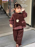G.DUCKKIDS小黃鴨童裝女童秋季套裝2025新款兒童秋裝女寶秋季馬甲三件套碎花 紅色 100 (建議90-98cm 2-3周歲） 曬單實(shí)拍圖