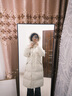 雪中飛長(cháng)款羽絨服女士2025新款可脫卸帽子潮流時(shí)尚通勤保暖外套米色S 曬單實(shí)拍圖