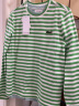 LACOSTE法国鳄鱼女装24年新款设计感条纹休闲长袖T恤|TF9207 IRG/白色/绿色 36/160 晒单实拍图
