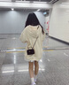 妙奕嘉女士衛衣女連帽外套春秋款2025新款秋季穿搭學(xué)生寬松休閑女裝秋裝 寬松休閑連帽開(kāi)衫外套杏色 M 【建議110-125斤】 曬單實(shí)拍圖