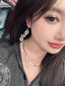蔓笙度假風(fēng)長款貝殼耳環(huán)夏天海邊耳夾女無耳洞流蘇耳墜高級(jí)感夸張耳飾 長款耳釘一對(duì) 曬單實(shí)拍圖