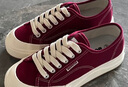 回力（Warrior）官方女鞋2025夏季簡(jiǎn)約帆布鞋百搭板鞋女學(xué)生運動(dòng)休閑鞋 酒紅色 37 曬單實(shí)拍圖