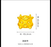 周大福十二生肖 吉祥趴趴萌獸足金黃金轉(zhuǎn)運(yùn)珠送禮 多款可選七夕節(jié) EOR823 趴趴牛 曬單實(shí)拍圖