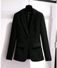 普妮姿黑色西裝套裝女春秋新款韓版時(shí)尚氣質(zhì)職業(yè)正裝女士西服面試工作服 單件黑色西裝 L 【建議：100-109斤】 曬單實(shí)拍圖