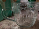乐唯诗（NERVISHI）玻璃杯高颜值水杯透明玻璃牛奶杯带把ins风奶茶杯早餐杯茶杯 浮雕牛奶杯- 430ml 2只 实拍图