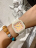 番米拉（PANMILA）手表女學(xué)生初高中生小眾輕奢高顏值果凍硅膠皮帶石英新款女士腕表 米白帶粉框 數字刻度 曬單實(shí)拍圖