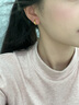 中國黃金小蠻腰黃金耳釘女18K金耳環(huán)耳扣生日禮物送媽媽老婆精致高級感 18K金小蠻腰耳環(huán) 曬單實拍圖