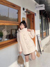 DXOT2025甜美風粉色牛角扣棉服女秋冬季小個子設計感寬松加厚連帽棉衣 棉服 M 建議91-105斤 曬單實拍圖