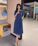 TAOROUSI牛仔連衣裙女夏季新款女裝韓版休閑時尚洋氣遮肉顯瘦氣質(zhì)襯衫裙子 圖片色 M 曬單實拍圖