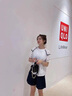 UZSC拼接白色棉女T恤短袖女士設(shè)計(jì)感小眾夏季新款寬松別致半袖上衣 白色 均碼 L 適合121-140斤 曬單實(shí)拍圖