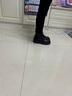 百麗童鞋冬兒童靴子馬丁靴加絨皮靴男女童保暖時(shí)尚短靴 黑色37 曬單實(shí)拍圖