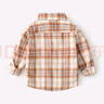 G.duck小黃鴨兒童格子襯衫韓版童裝男童長(cháng)袖襯衣時(shí)尚寶寶休閑上衣 暗橘格子 130 cm （建議身高120-125cm） 曬單實(shí)拍圖