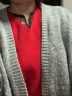 子牧棉麻春秋 女韩版V领蝙蝠袖马甲纯色百搭无袖宽松针织坎肩上衣3740 红色 均码(建议95-140斤) 实拍图