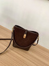 viney水桶包包女包牛皮手提斜挎包輕奢單肩包生日禮物高級感送女友老婆 【咖啡色】女生實(shí)用走心 新款品牌小眾百搭時(shí)尚洋氣大包 曬單實(shí)拍圖