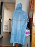 三角島成人戶(hù)外防水防暴雨連體耐磨透氣牛津布長(cháng)款雨衣干活穿的雨衣雨披 天空藍拉鏈加暗扣長(cháng)款 XXXL身高160-170cm 曬單實(shí)拍圖
