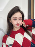 TEENIE WEENIE小熊睡衣女款2024圣誕裝加厚保暖居家服套裝韓版可愛(ài)格子長(cháng)袖 紅色菱格 均碼 曬單實(shí)拍圖