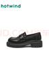熱風(fēng)（Hotwind）女鞋厚底樂(lè )福鞋秋季新款英倫風(fēng)黑色小皮鞋日常通勤百搭一腳蹬女鞋 01黑色 37 曬單實(shí)拍圖