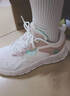 361°女鞋運動(dòng)鞋子女秋季潮流休閑鞋女舒適軟底皮面防潑水跑步鞋慢跑鞋 羽毛白/清新粉 (皮面) 37 曬單實(shí)拍圖