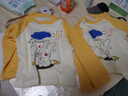 【萬單爆品】女童插肩袖長T秋季新款卡通可愛休閑打底上衣 TB7756泡泡兔黃色 90 曬單實(shí)拍圖