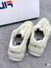 斐樂(lè )（FILA） 可頌面包鞋運動(dòng)鞋女休閑鞋老爹鞋厚底鞋子 豆腐白/燕麥色-TO 37.5 曬單實(shí)拍圖