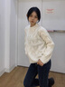 矜持范小個子冬半高領針織衫女韓版寬松氣質成熟外穿麻花加厚打底毛衣女 米白色 S （建議80-95斤） 曬單實拍圖