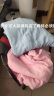 恒源祥纯棉全棉老式毛巾被单人怀旧毛巾午睡毛毯被子夏季沙发盖毯 2087(粉色) 150*200cm 实拍图