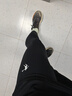 喬丹飛影運動(dòng)褲男半彈褲速干馬拉松跑步緊身褲高彈健身褲 黑色 L 曬單實(shí)拍圖