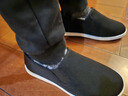 老美華冬季男款棉鞋加棉老北京布鞋男千層底 黑色升級款三防熱反射 40 曬單實(shí)拍圖