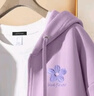 真維斯（JEANSWEST）連帽衛衣外套女春秋季2025新款小個(gè)子設計感上衣服女裝開(kāi)衫ins風(fēng) 香芋紫 紫色小花_K M 曬單實(shí)拍圖