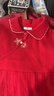 巴拉巴拉女童新中式針織連衣裙2025春紅色百褶公主拜年服裙子208125111001 曬單實(shí)拍圖