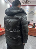 鴨鴨（YAYA）羽絨服女短款冬季新款高端黑金連帽冬裝加厚面包服羽絨保暖外套XB 曜石黑 L 曬單實(shí)拍圖
