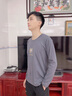 GEDIQIG純棉四件裝ins潮百搭長(cháng)袖t恤男青少年圓領(lǐng)大碼體恤秋衣上衣打底衫 SP鐵灰+KY7霧藍+麥穗霧藍+PK鐵灰 M  (建議95-115斤) 曬單實(shí)拍圖