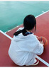 棉致美式重磅拼接格子開(kāi)衫衛衣連帽短外套女春秋冬季新款寬松韓版加絨 669花灰色【常規高品質(zhì)41.5】 L 100-120斤 曬單實(shí)拍圖