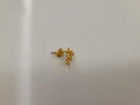 世紀緣足金耳釘帽配件黃金耳飾5G足金送女友生日禮物【單件】 約0.24g 曬單實(shí)拍圖