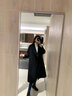 GARNUO黑色毛呢外套女中長款2025秋冬季新款小個子赫本風(fēng)高級感呢子大衣 黑色 【常規(guī)內(nèi)里】 S【80-100斤】 曬單實拍圖