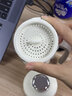桌面陶瓷保溫杯非涂層真陶瓷內膽茶水分離杯辦公室泡茶杯男士杯子 白色 曬單實(shí)拍圖