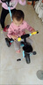 麥豆兒童三輪車(chē)寶寶嬰兒手推車(chē)幼兒腳踏車(chē)1到5歲童車(chē)自行車(chē) 手推大S豪華藍 曬單實(shí)拍圖