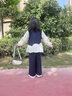 G.DUCKKIDS小黃鴨童裝女童春秋款套裝2025新款兒童女孩寶寶秋季秋裝早秋衣服 圖片色三件套 120 (建議105-115cm 4-5.2周歲) 曬單實拍圖
